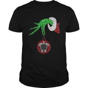 Grinch Hand Holding Turtle Ornament Shirt